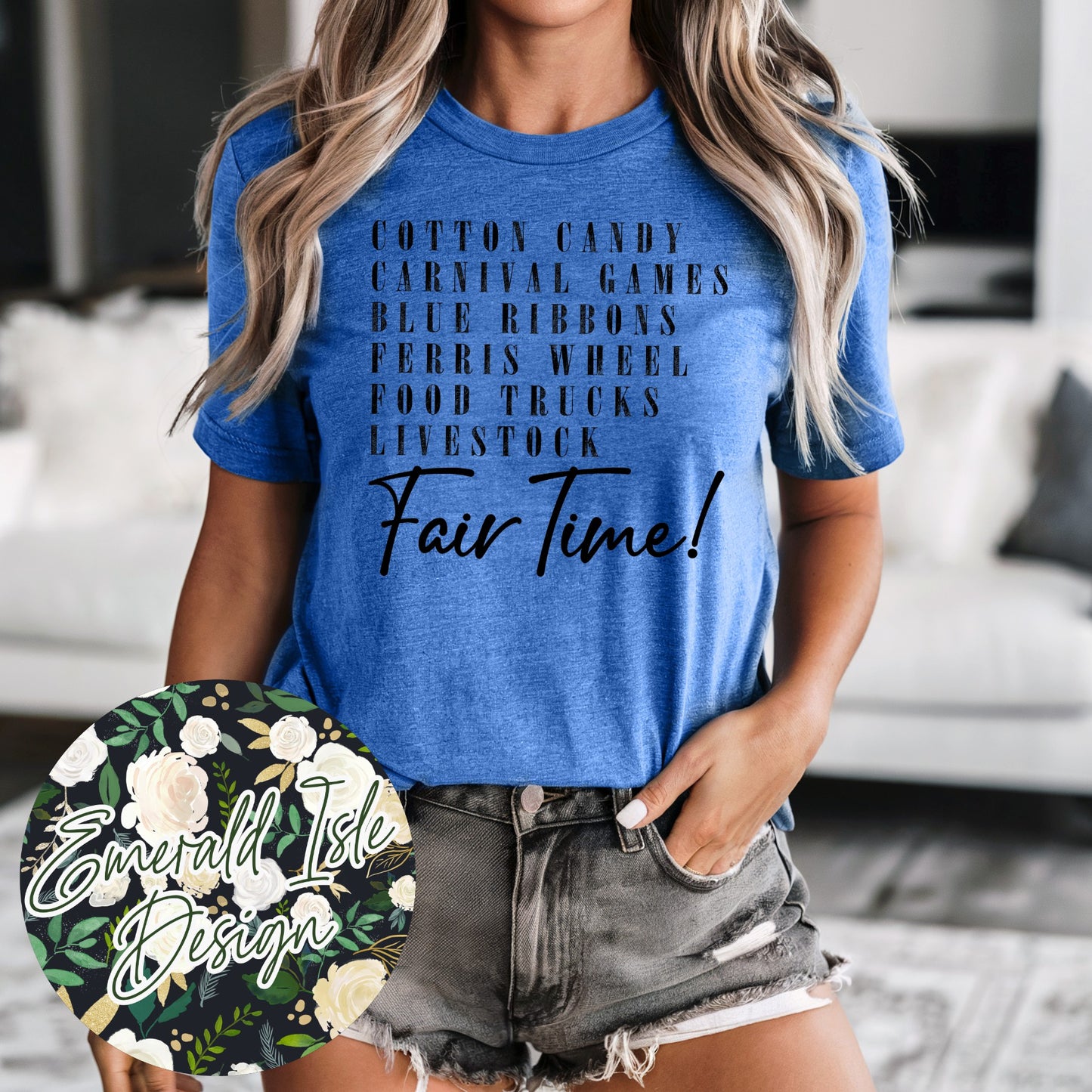 Cotton Candy, Carnival Games, Blue Ribbons, Ferris Wheel, Food Trucks, Livestock Fair Time Design