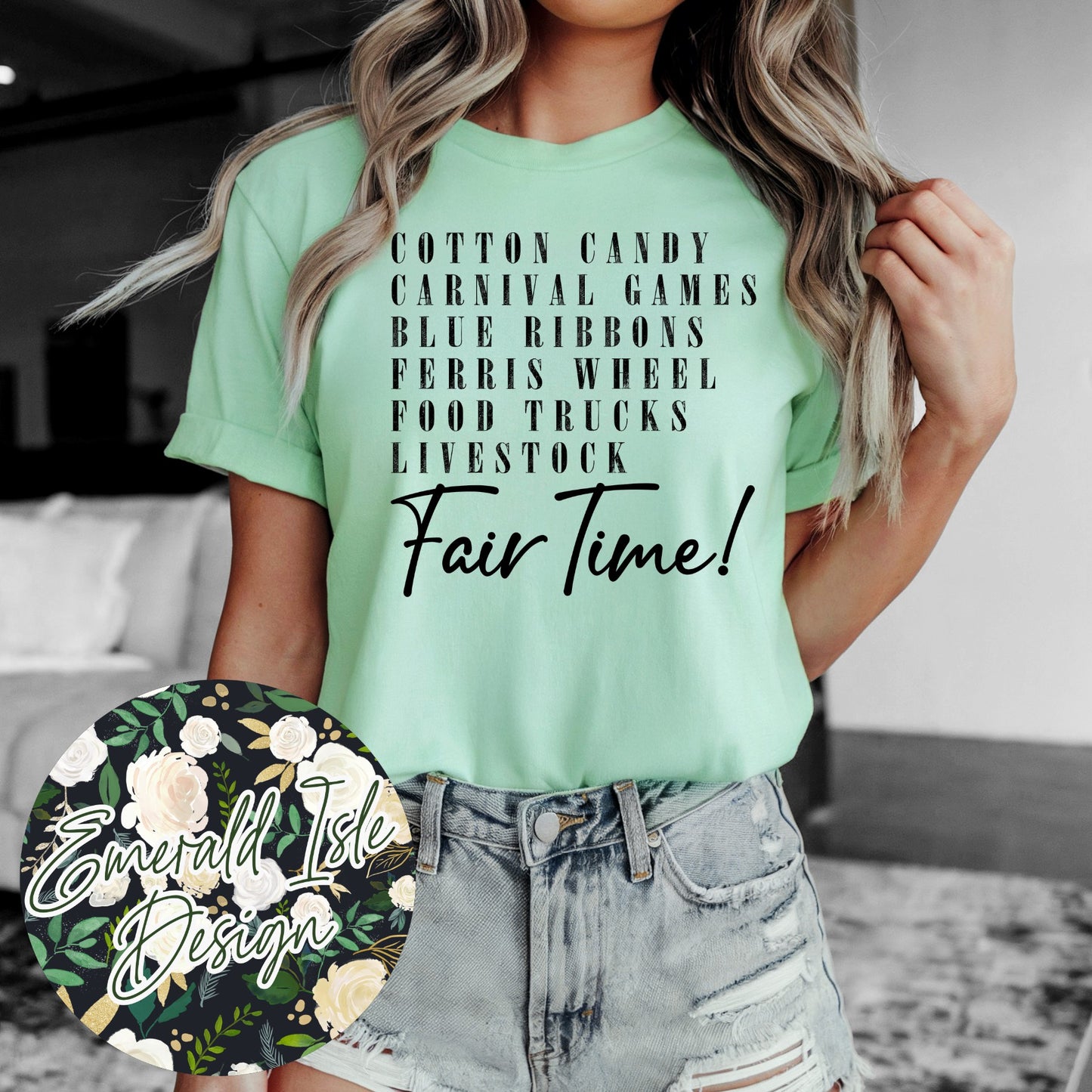 Cotton Candy, Carnival Games, Blue Ribbons, Ferris Wheel, Food Trucks, Livestock Fair Time Design