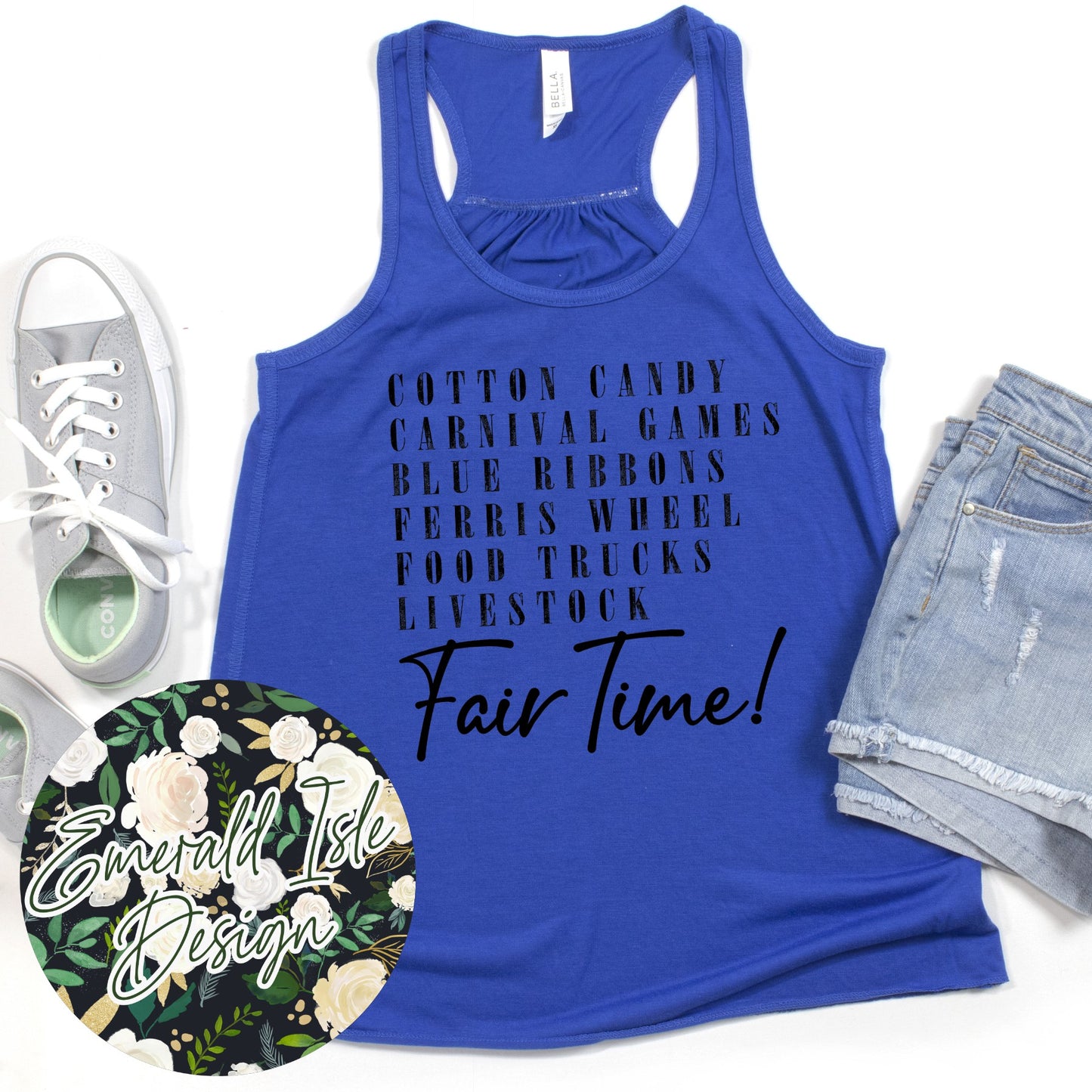 Cotton Candy, Carnival Games, Blue Ribbons, Ferris Wheel, Food Trucks, Livestock Fair Time Design