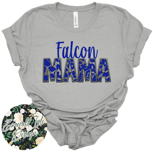 Falcon Mama Faux Embroidery Design