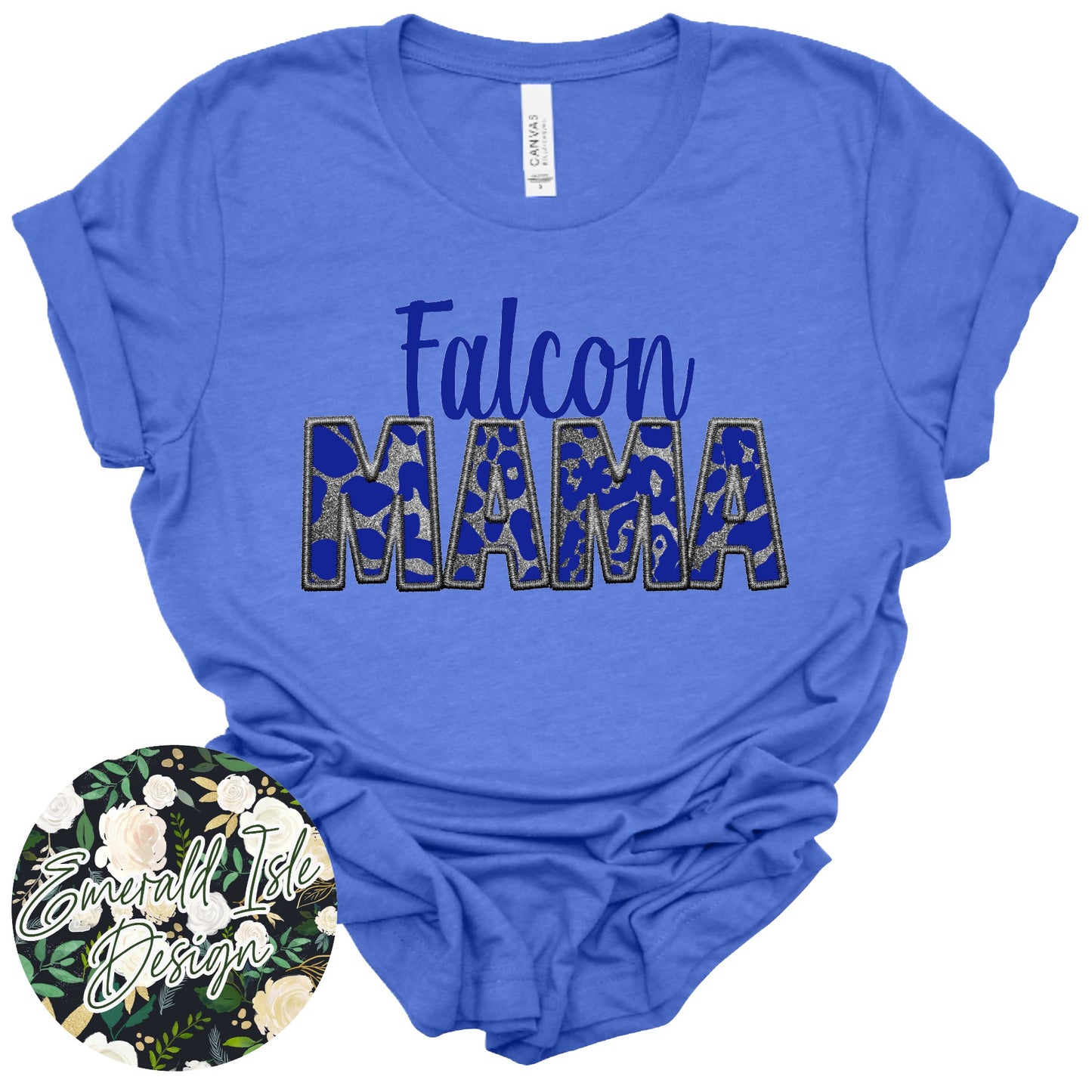 Falcon Mama Faux Embroidery Design