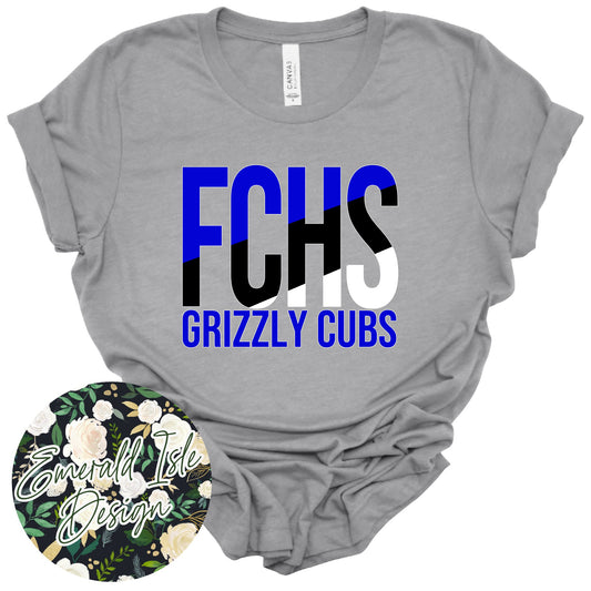FCHS Grizzly Cubs Slant Design