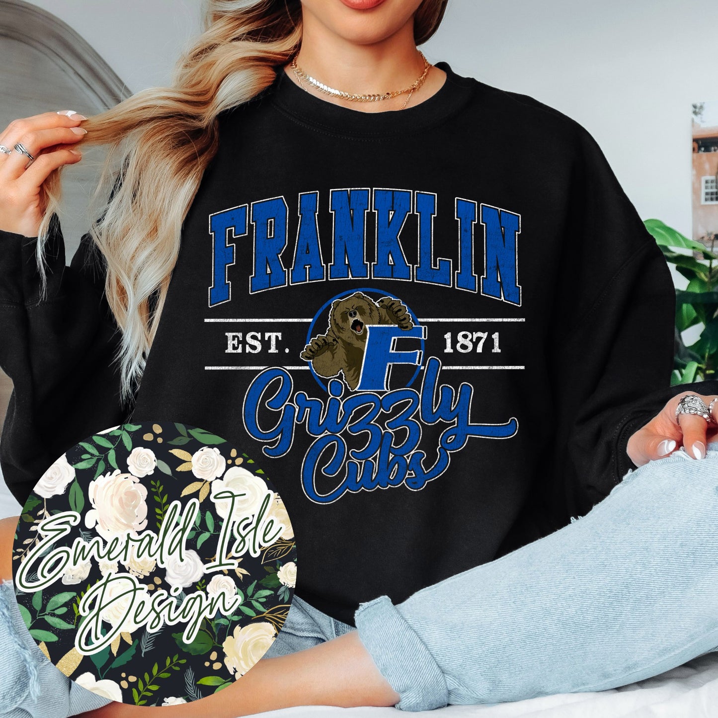 Franklin Grizzly Cubs Vintage Varsity Design