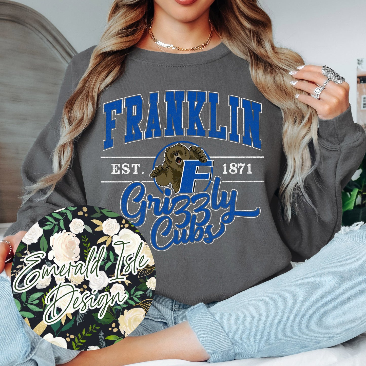 Franklin Grizzly Cubs Vintage Varsity Design