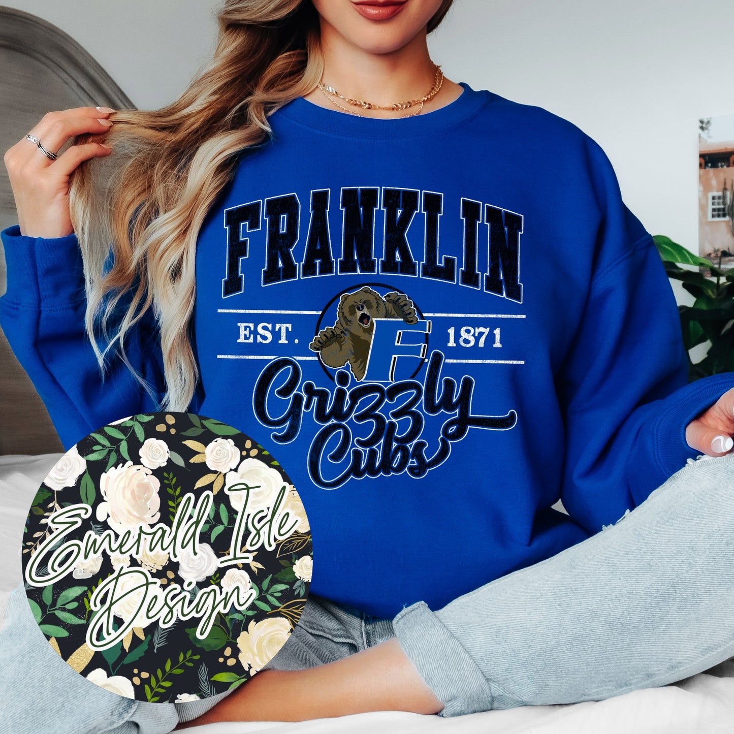 Franklin Grizzly Cubs Vintage Varsity Design