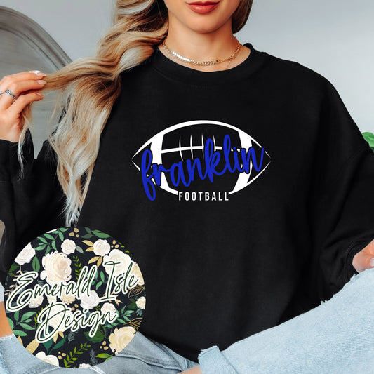 Franklin Football Metallic Puff Design