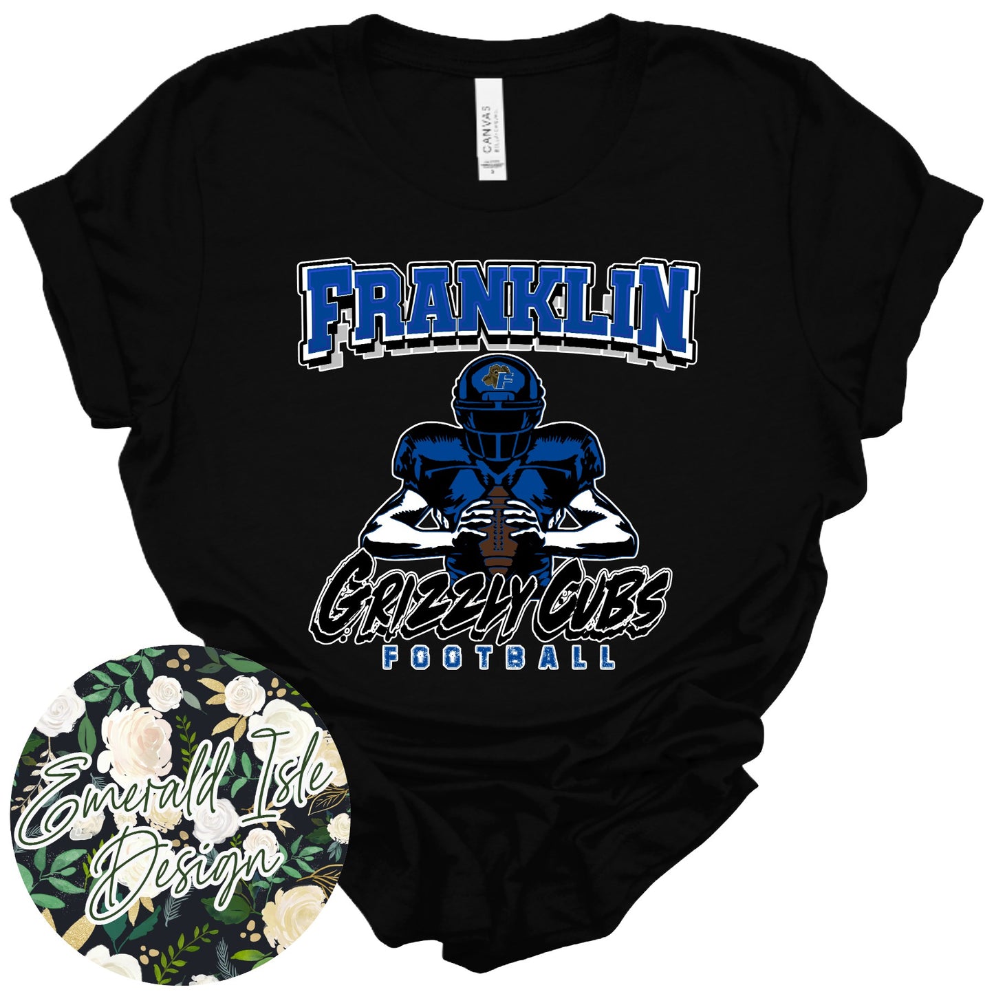 Franklin Grizzly Cubs Football Design