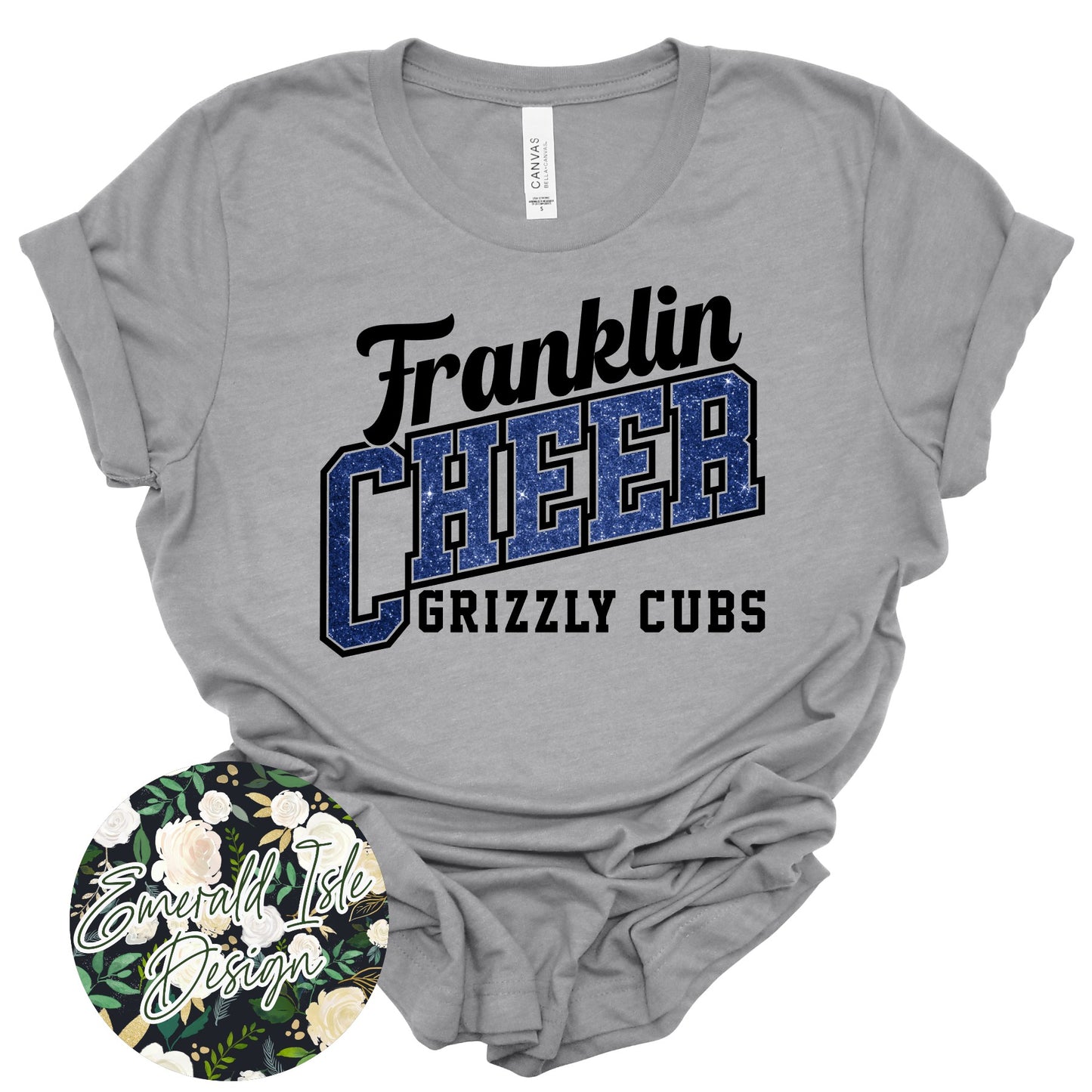 Franklin **Glitter** CHEER Slant Design