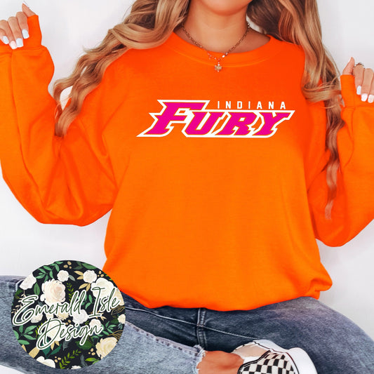 Indiana Fury Logo on Gildan Unisex Apparel