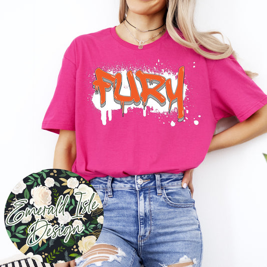 Fury Drip Design on Gildan Unisex Apparel