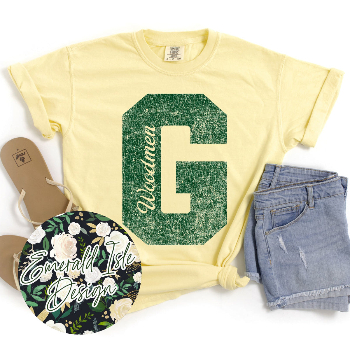 Greenwood Eroded G on Comfort Colors