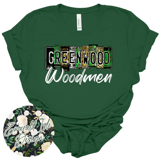 Greenwood Woodmen License Plate Design
