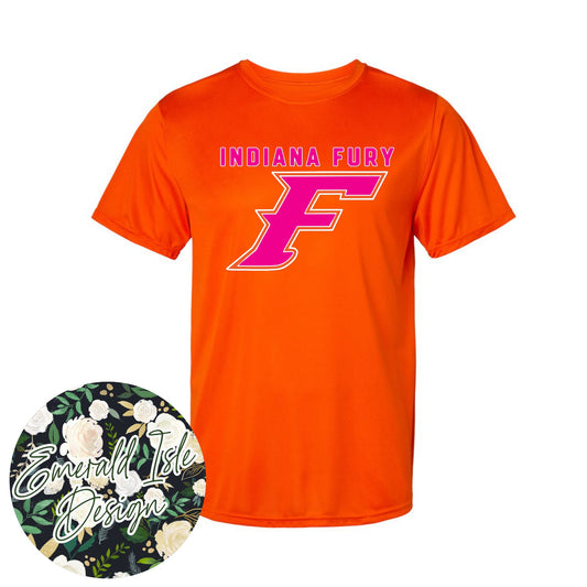 Indiana Fury Big F Design on Augusta Performance Sportswear