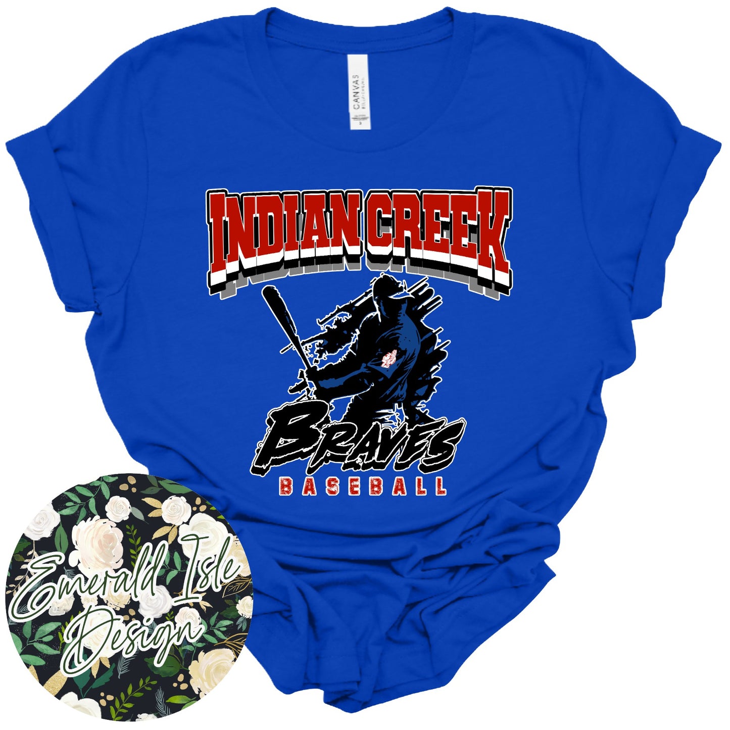 Indian Creek Braves Baseball Design