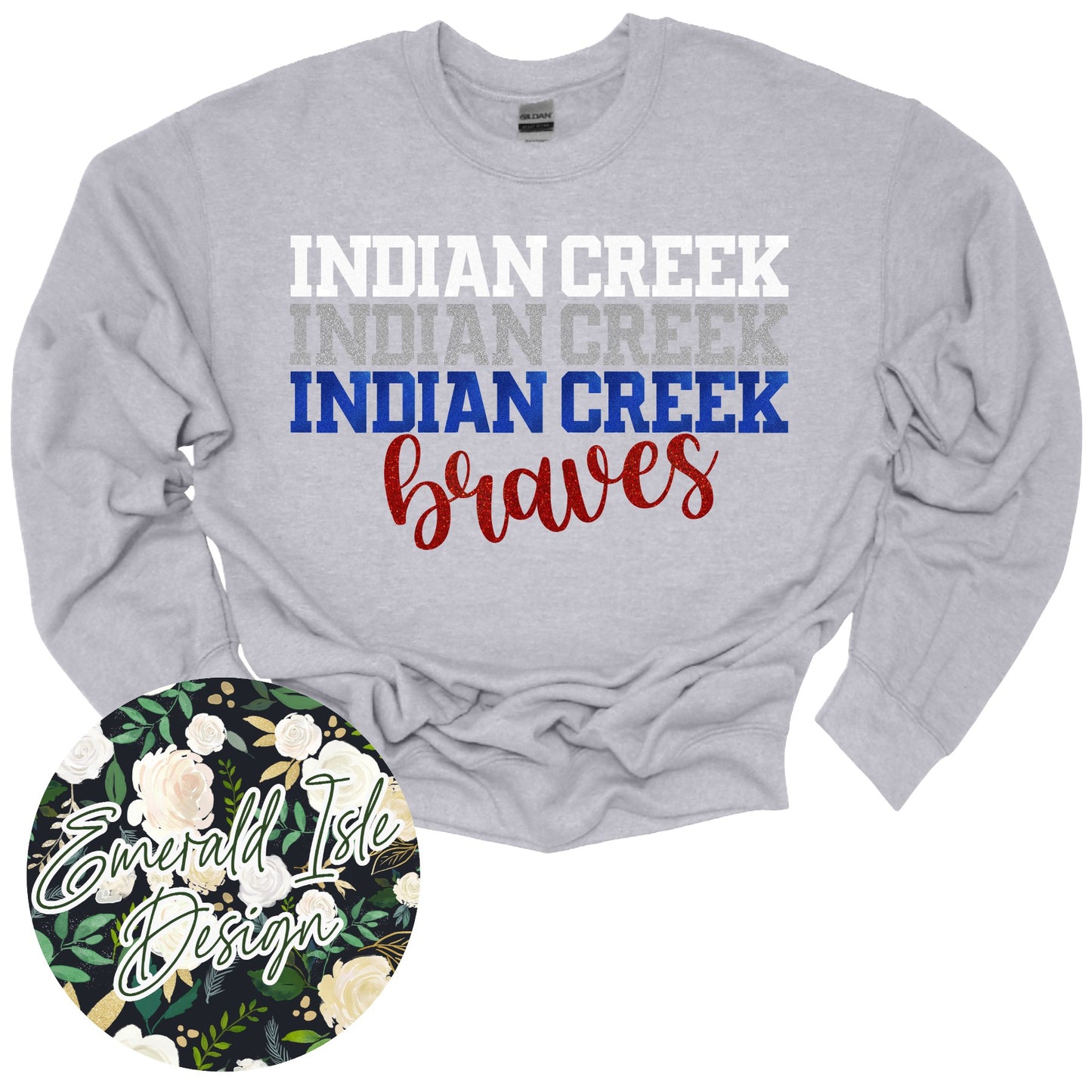 **GLITTER** Stacked Indian Creek Design