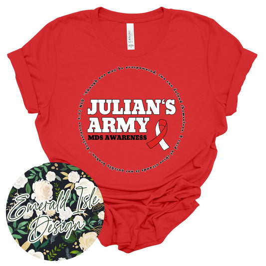 Julian's Army Plain Red T-Shirt