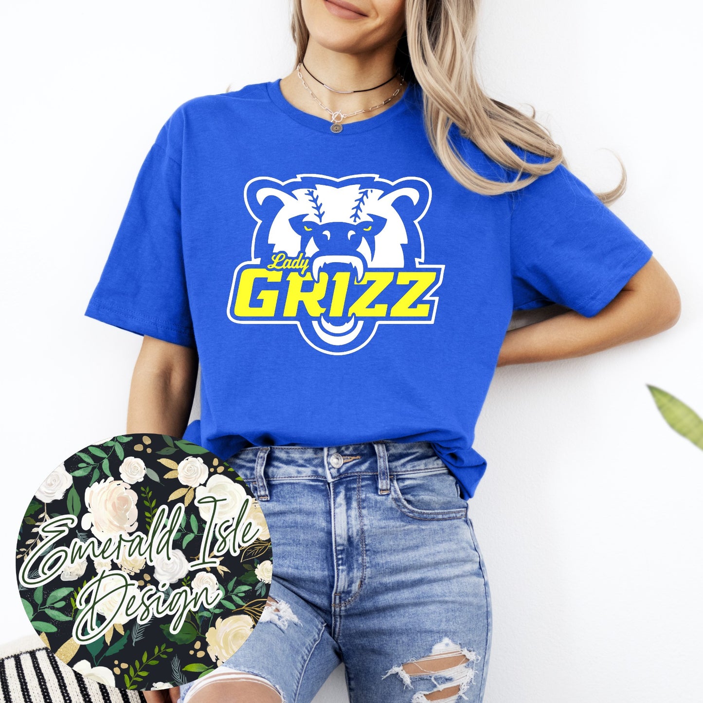 Lady Grizz Bear Design With Options for Flat or Glitter