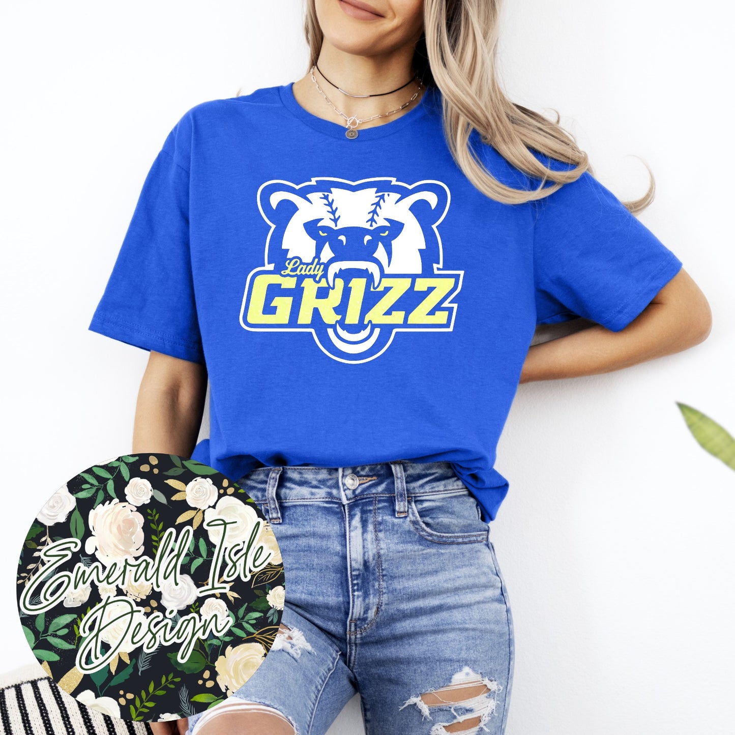 Lady Grizz Bear Design With Options for Flat or Glitter