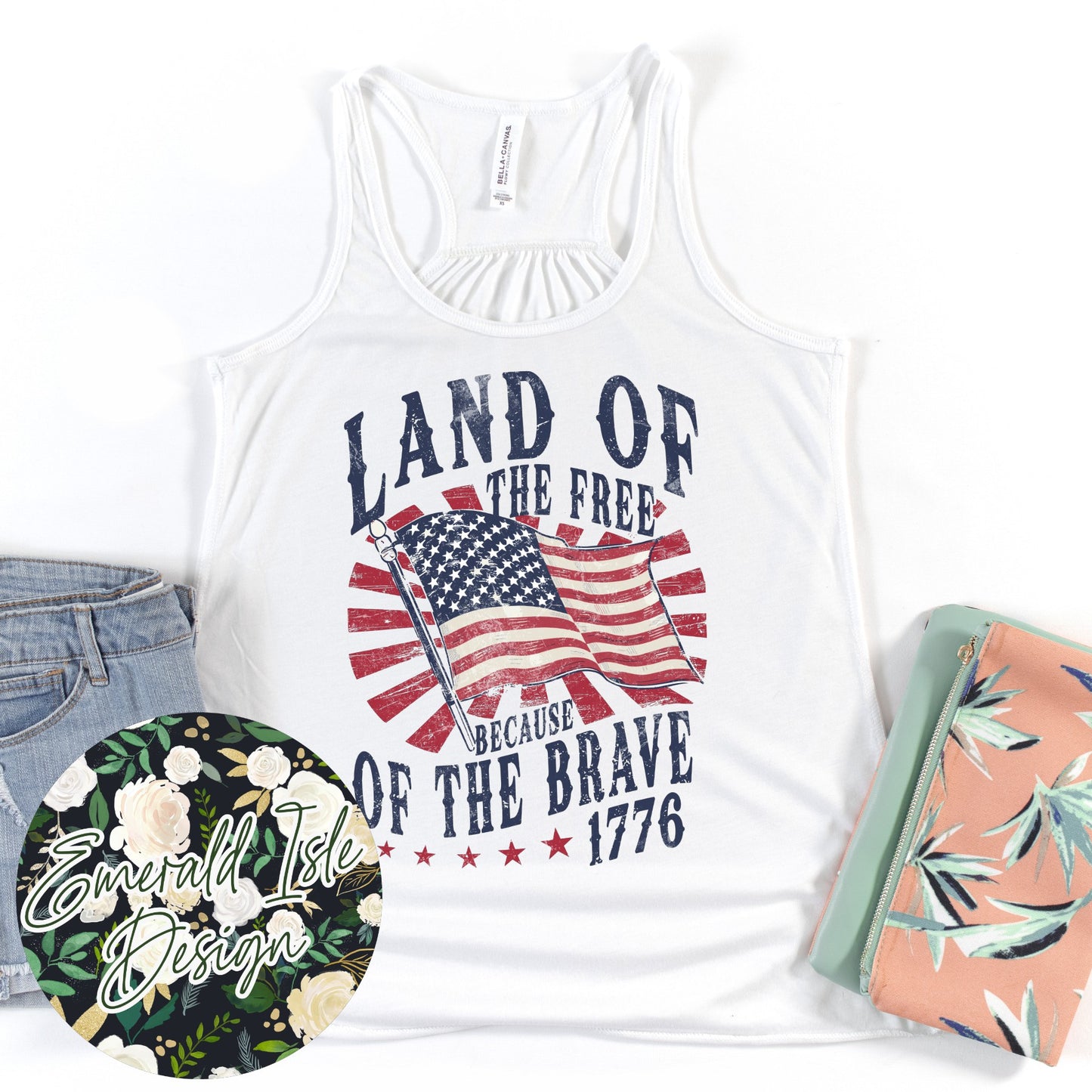 Land of the Free Because of the Brave Design