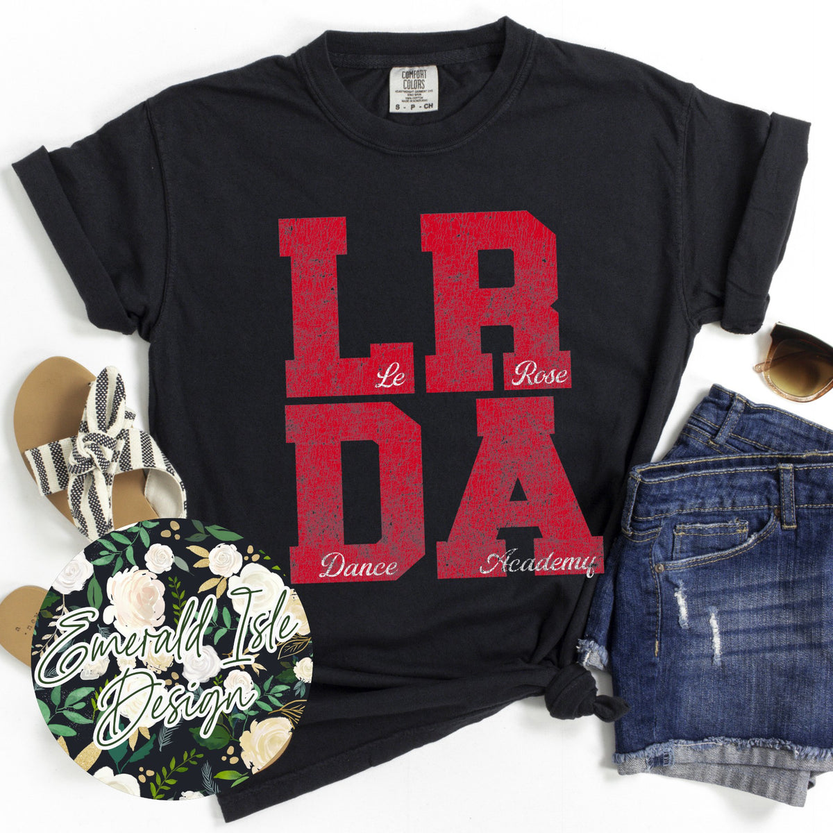 Le Rose Dance Academy Eroded LRDA on Comfort Colors