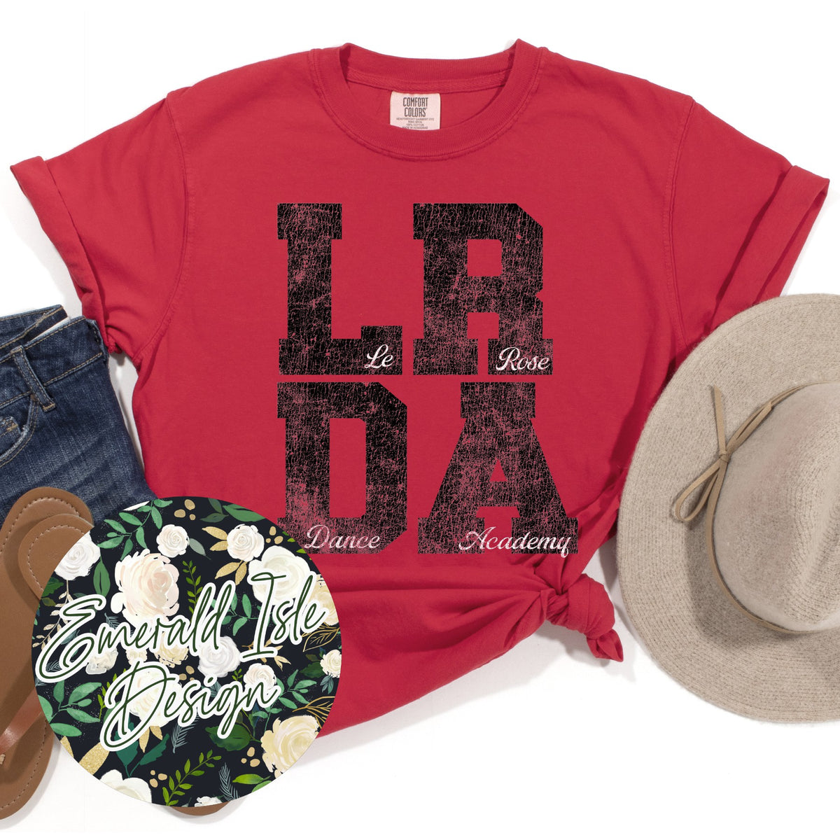 Le Rose Dance Academy Eroded LRDA on Comfort Colors
