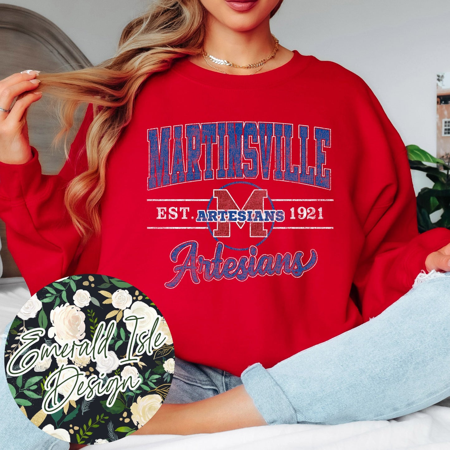 Martinsville Artesians Vintage Varsity Design