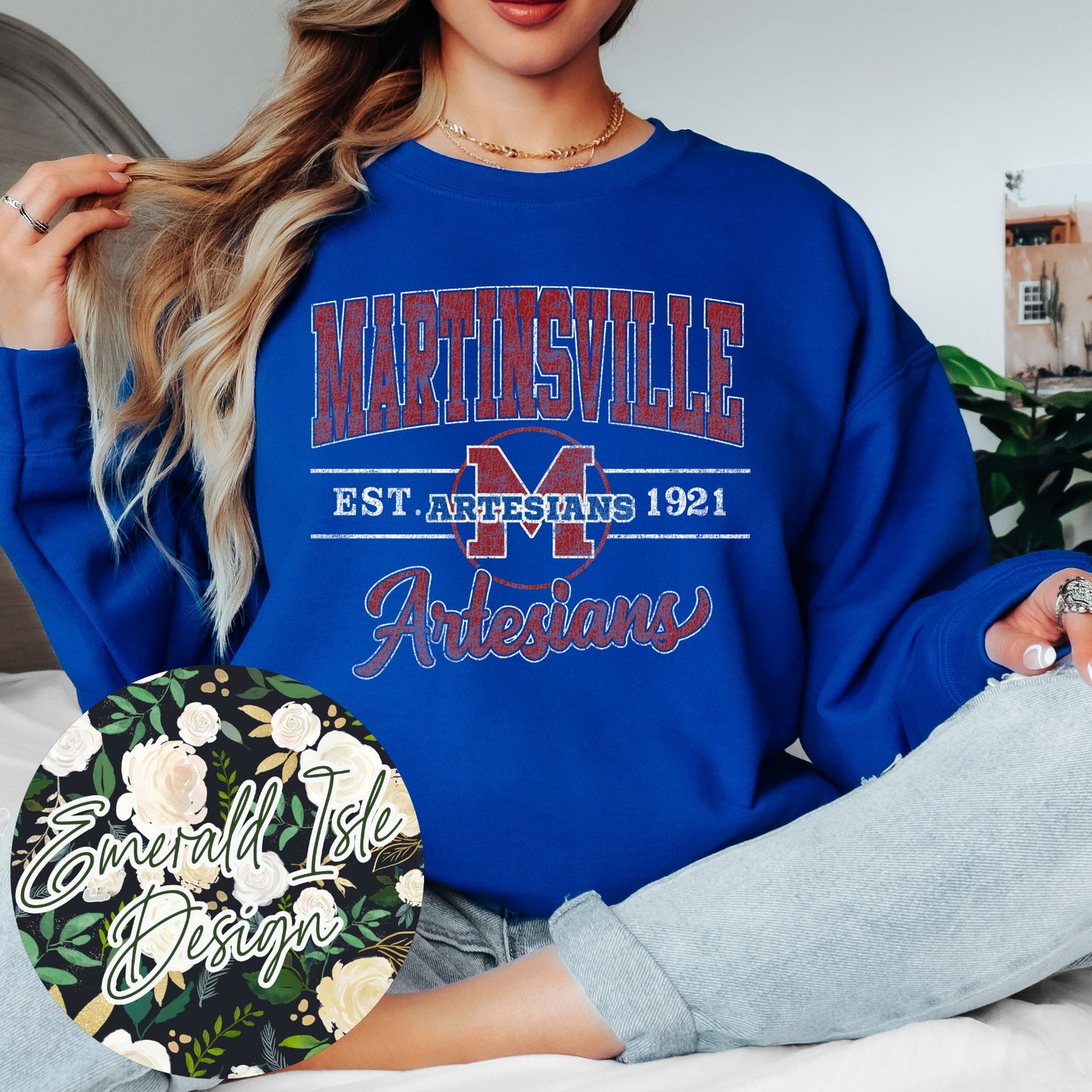 Martinsville Artesians Vintage Varsity Design