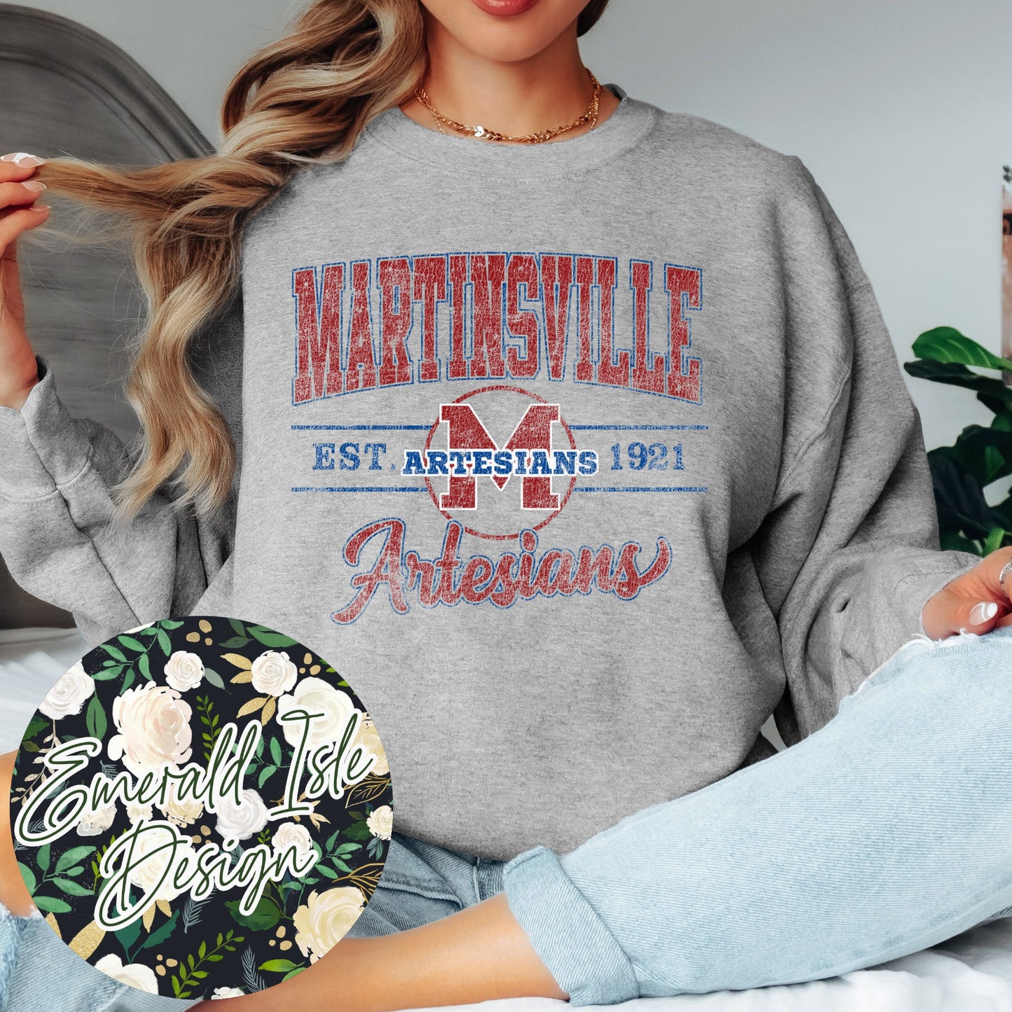 Martinsville Artesians Vintage Varsity Design
