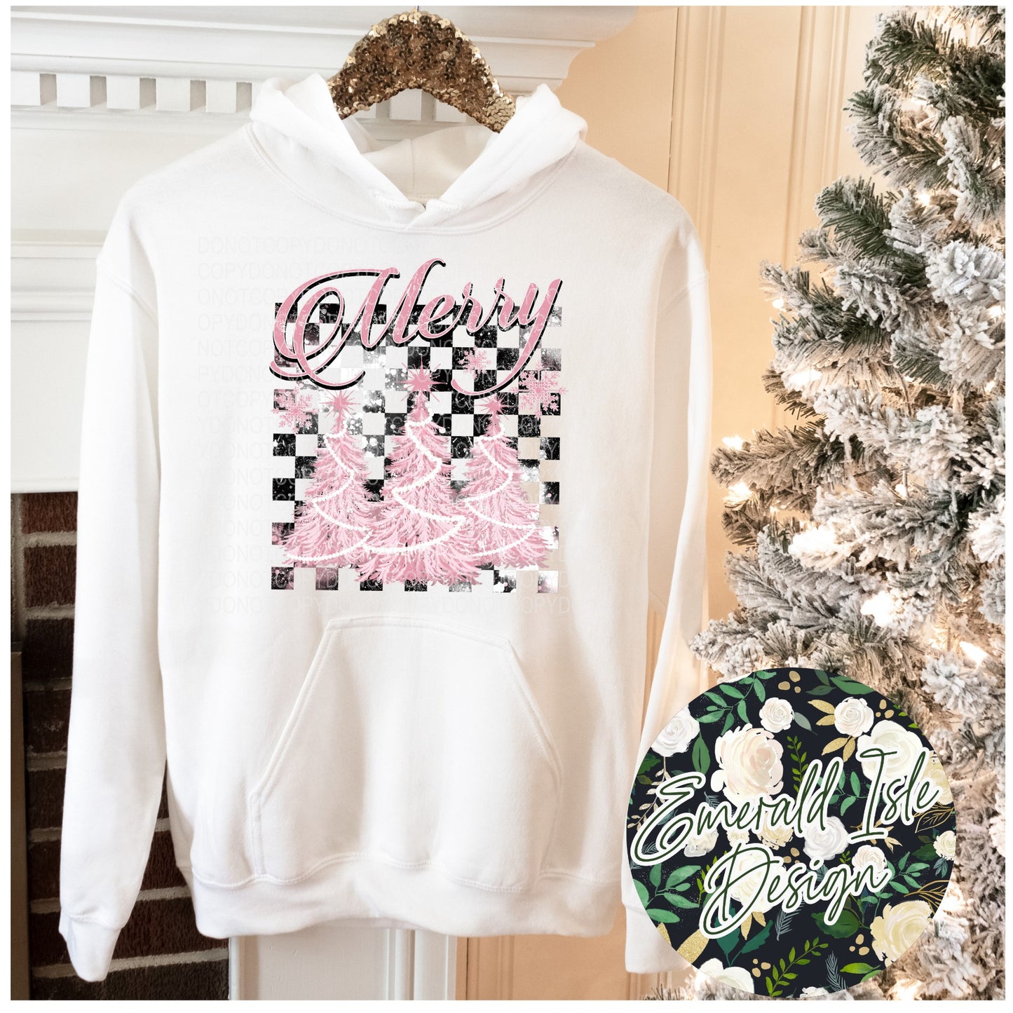 Merry Pink Trees Design