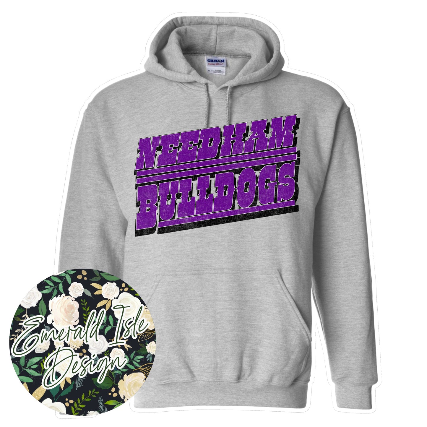 Needham Bulldogs Eroded Western Design