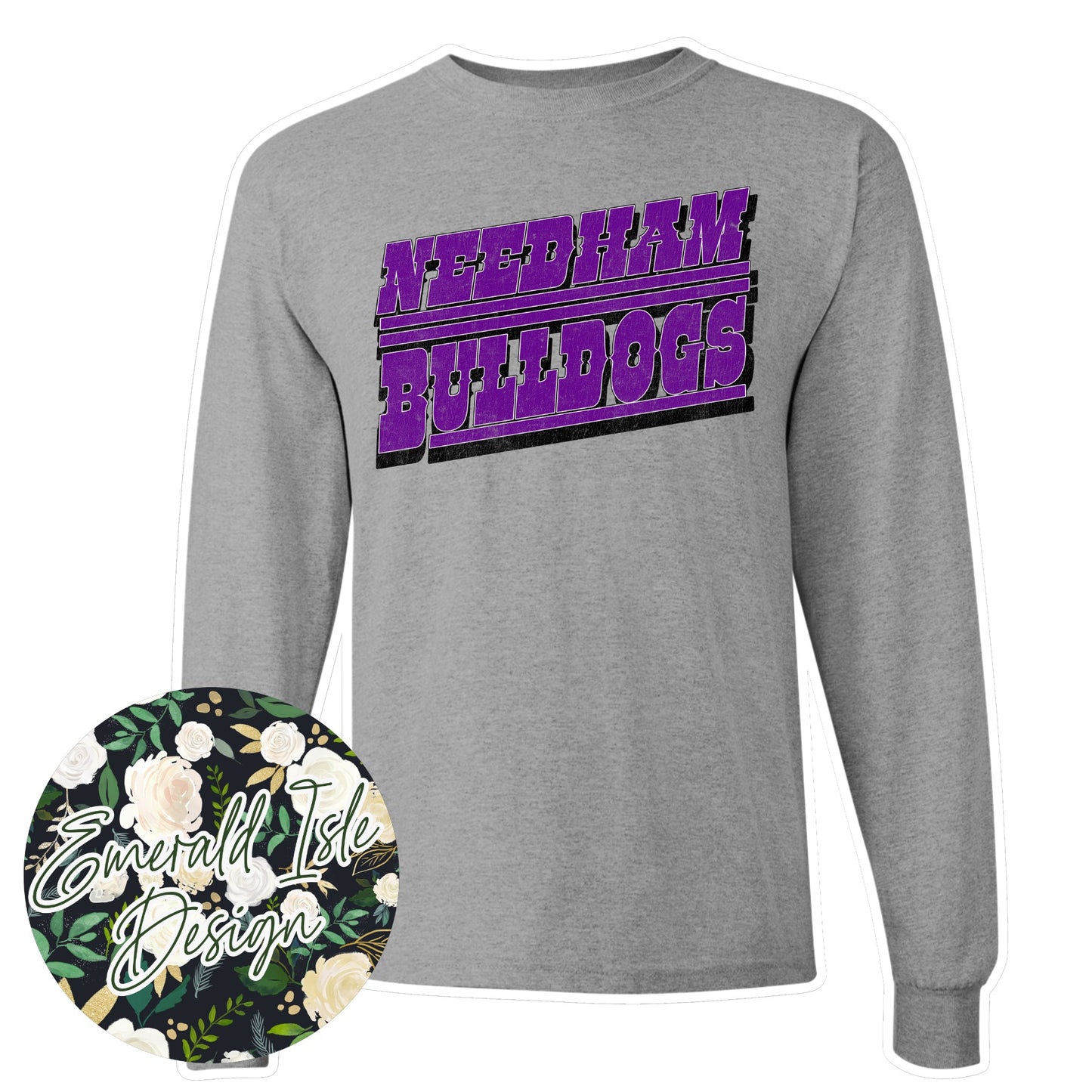 Needham Bulldogs Eroded Western Design