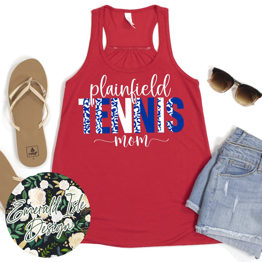 Plainfield Leopard Tennis Mom Design
