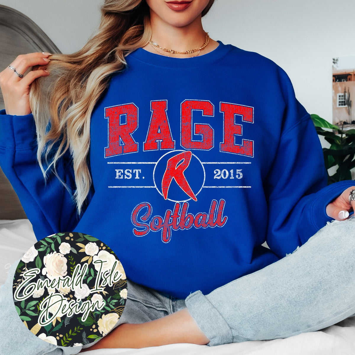Rage Softball Varsity Vintage Design