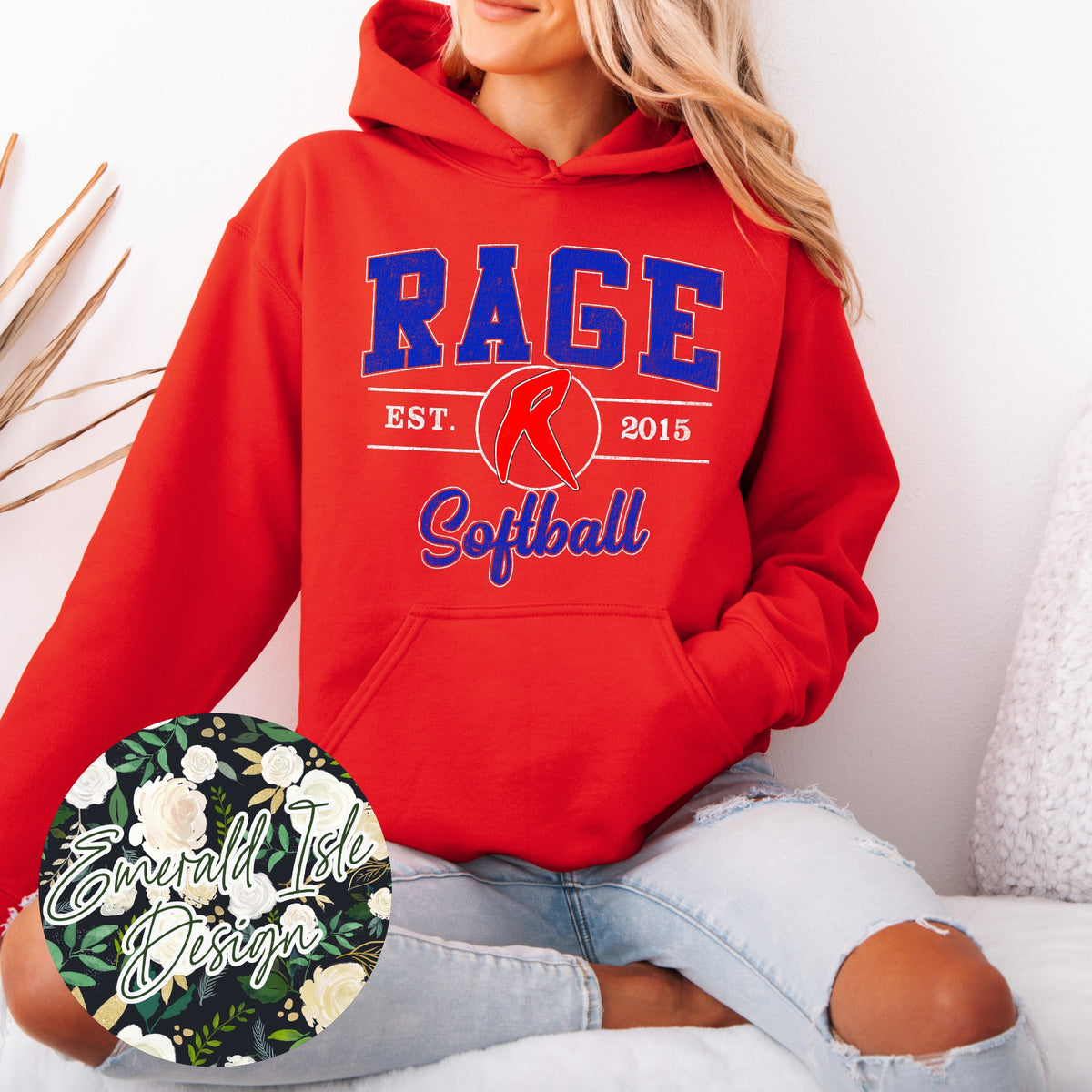 Rage Softball Varsity Vintage Design
