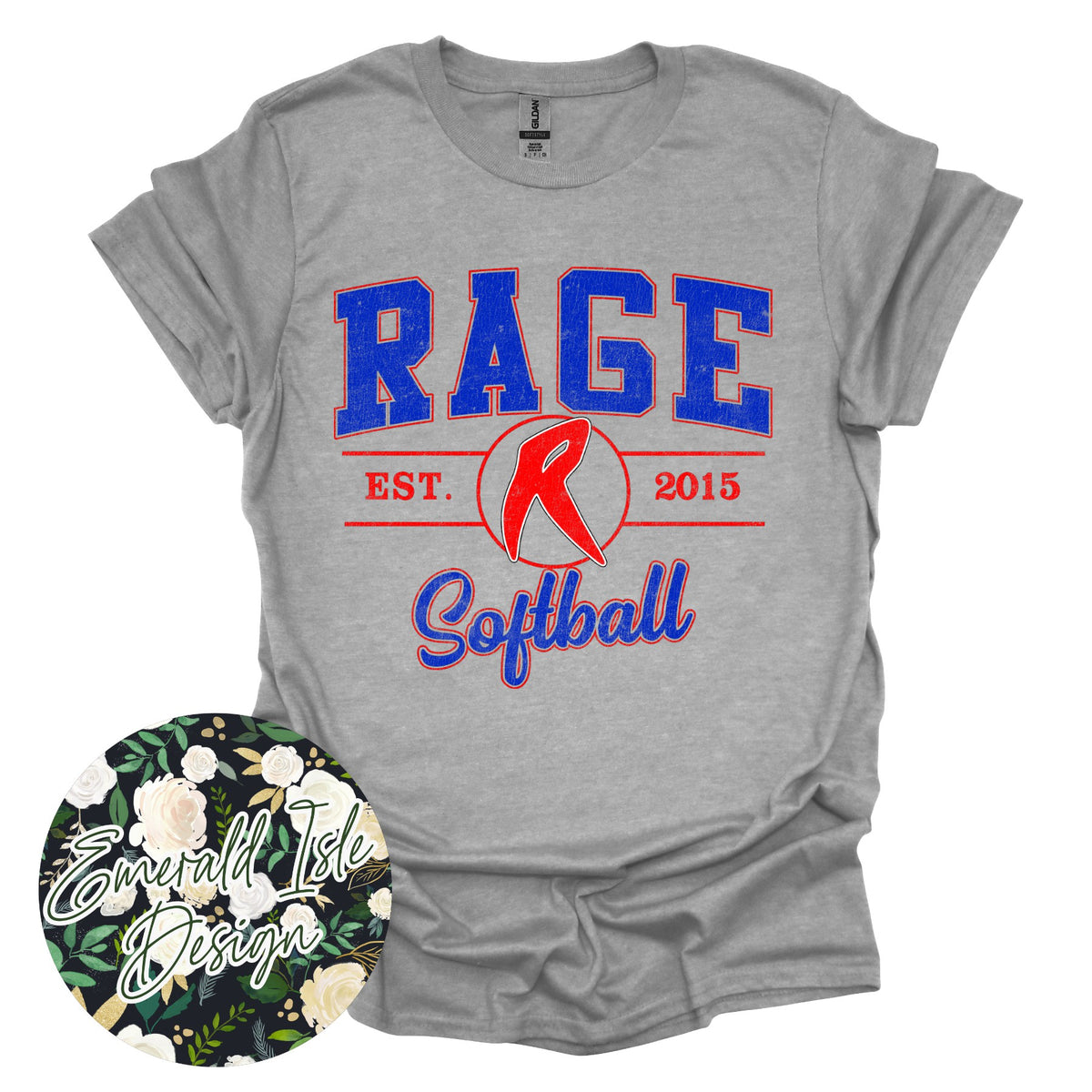 Rage Softball Varsity Vintage Design