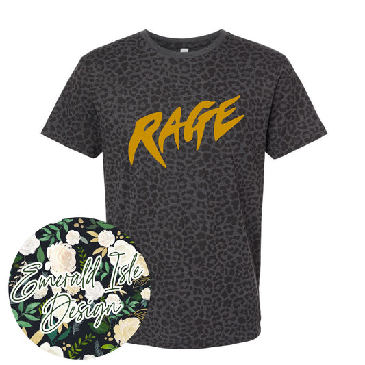 Rage Metallic Puff on Leopard Print Garment