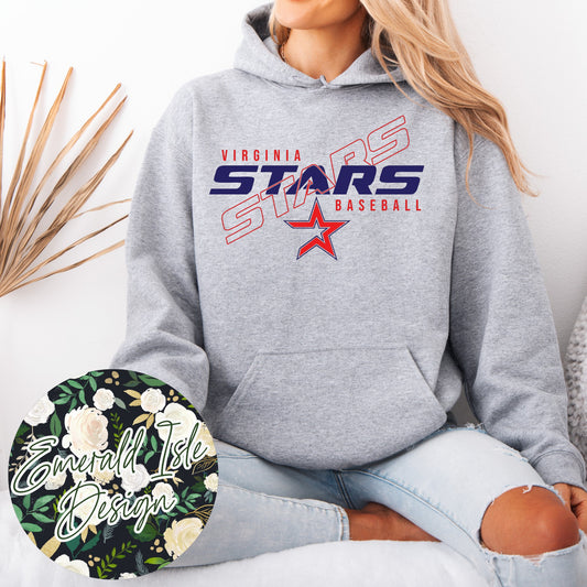Virginia Stars Baseball Slant Design