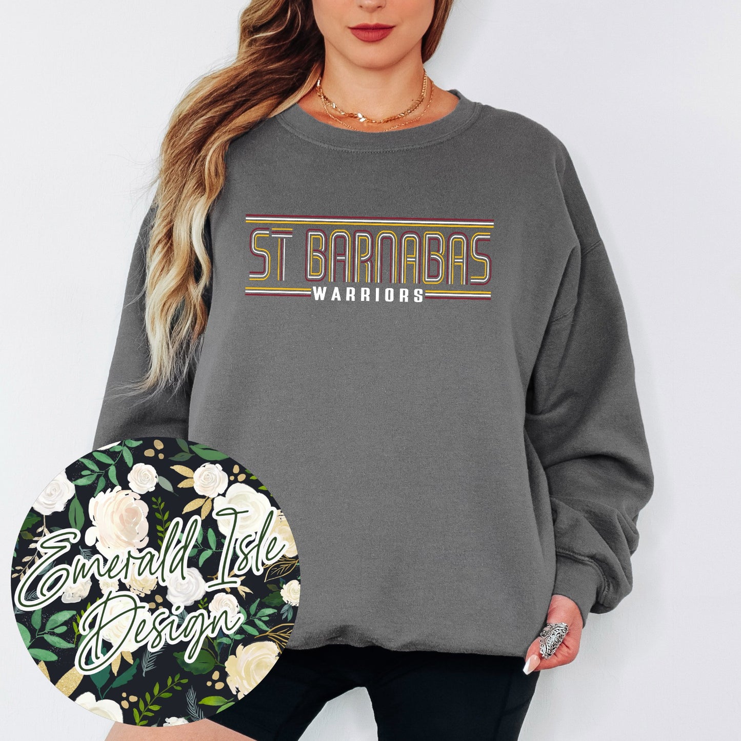 St. Barnabas Warriors Stripes Design