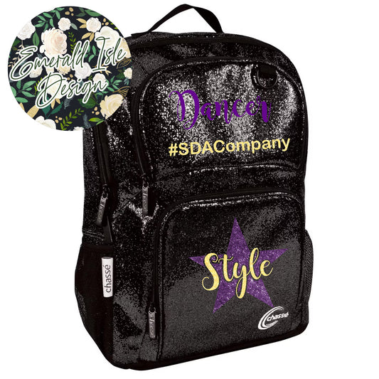 Style Black Glitter Backpack