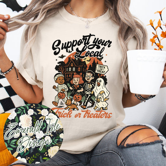 Support Your Local Trick or Treaters Vintage Design
