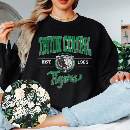 Triton Central Tigers Vintage Varsity Design