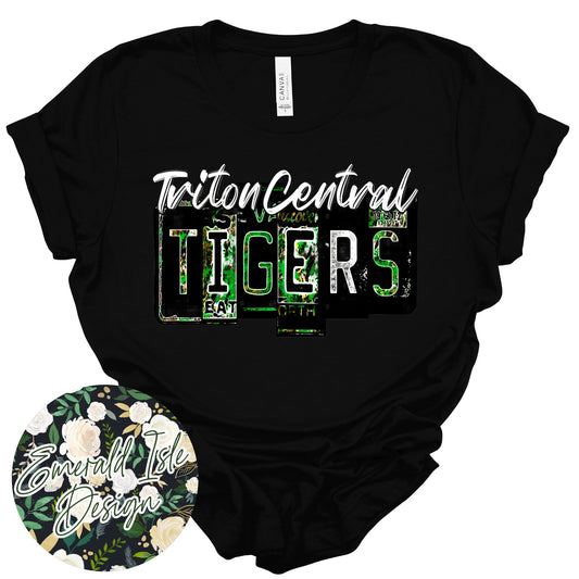 Triton Central Tigers License Plate Design