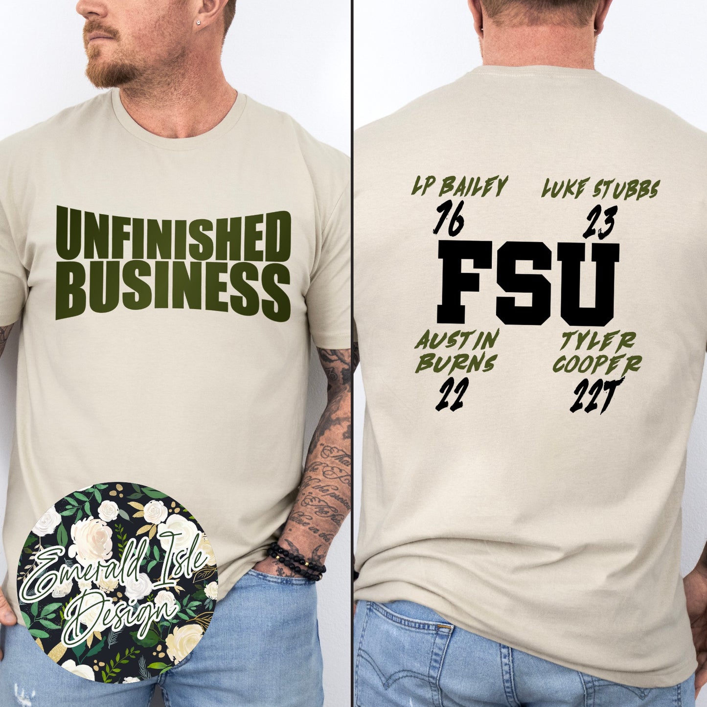 Custom Unfinished Business FSU Back Design