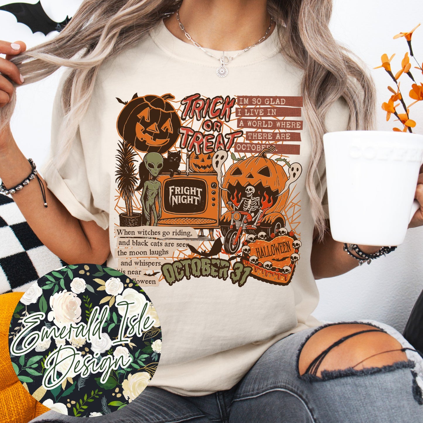 Vintage Halloween Collage Design