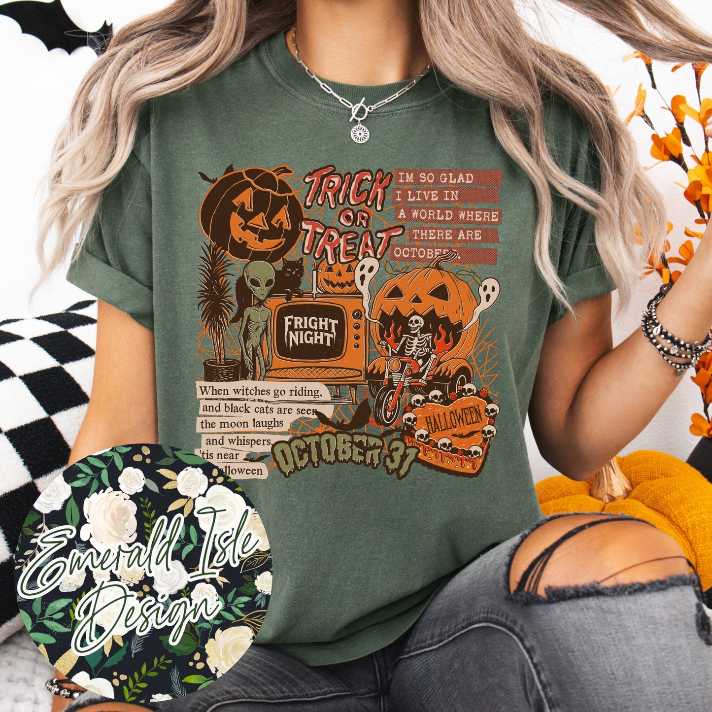 Vintage Halloween Collage Design