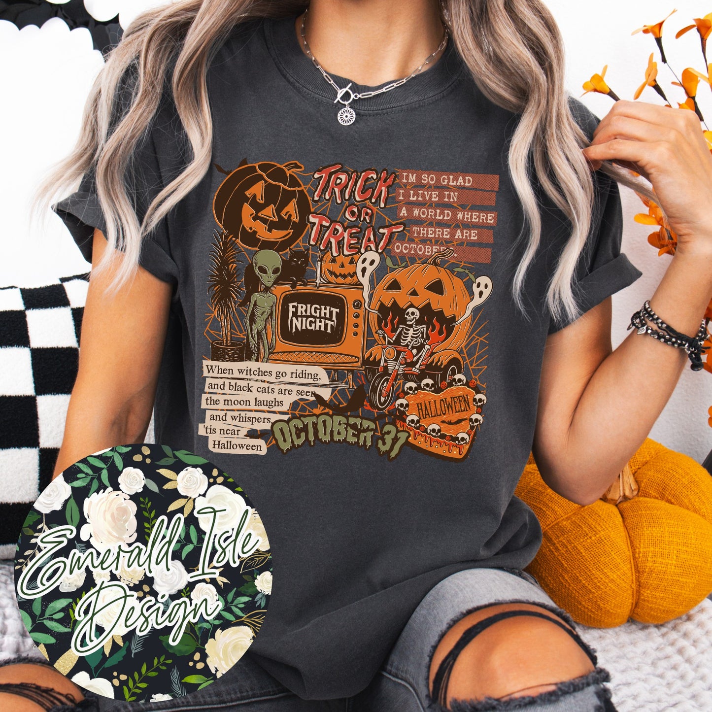 Vintage Halloween Collage Design