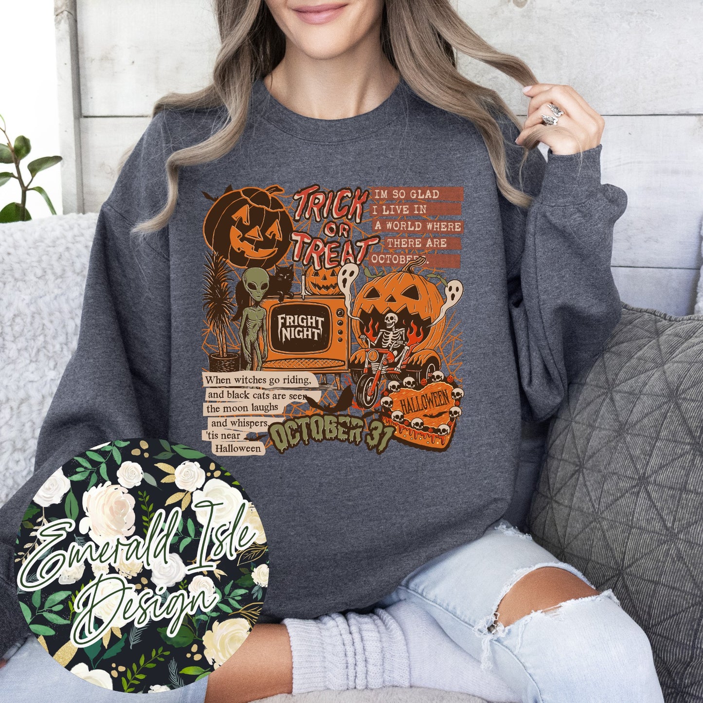 Vintage Halloween Collage Design