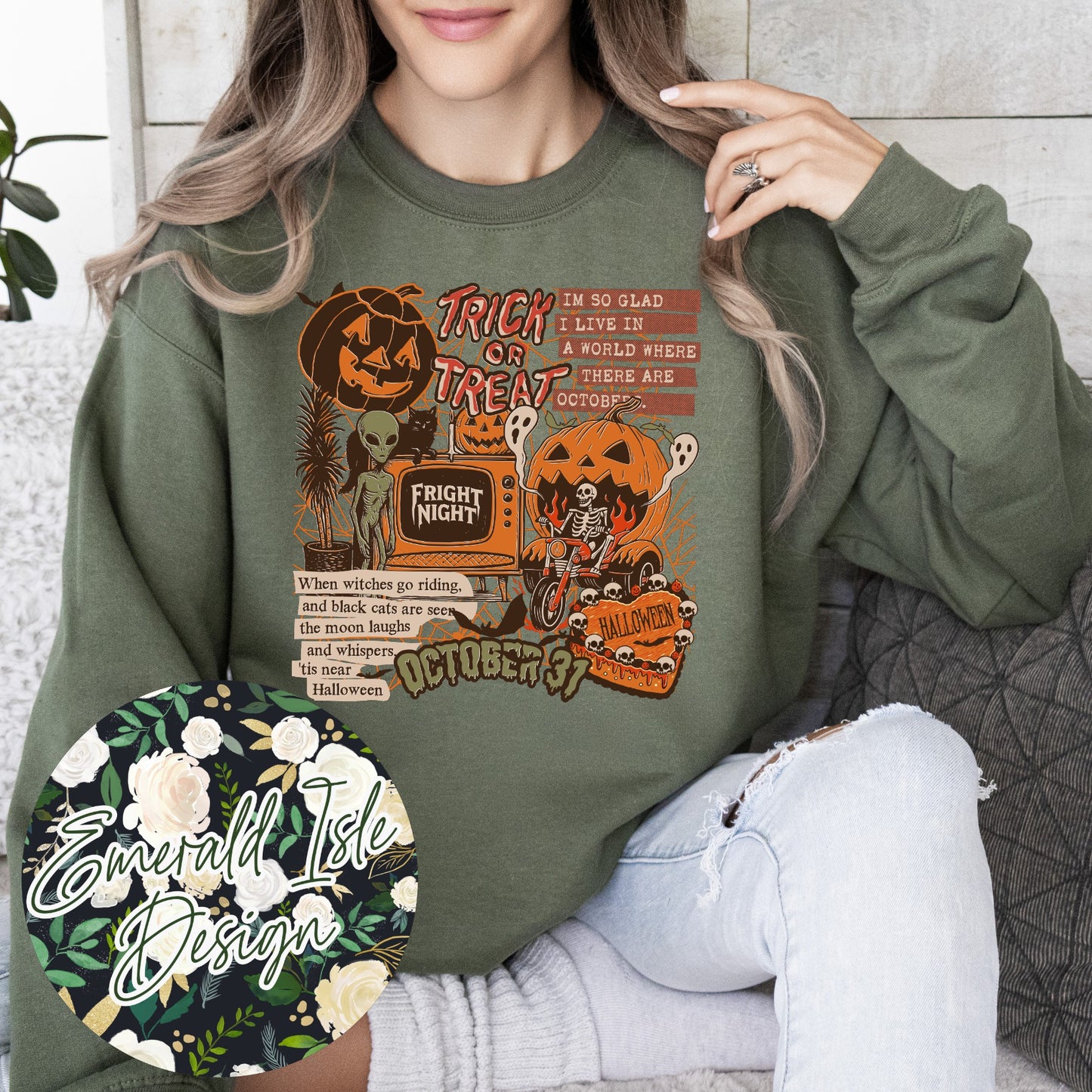 Vintage Halloween Collage Design