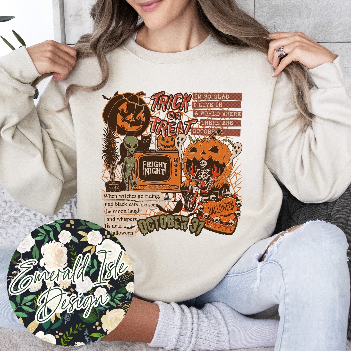 Vintage Halloween Collage Design