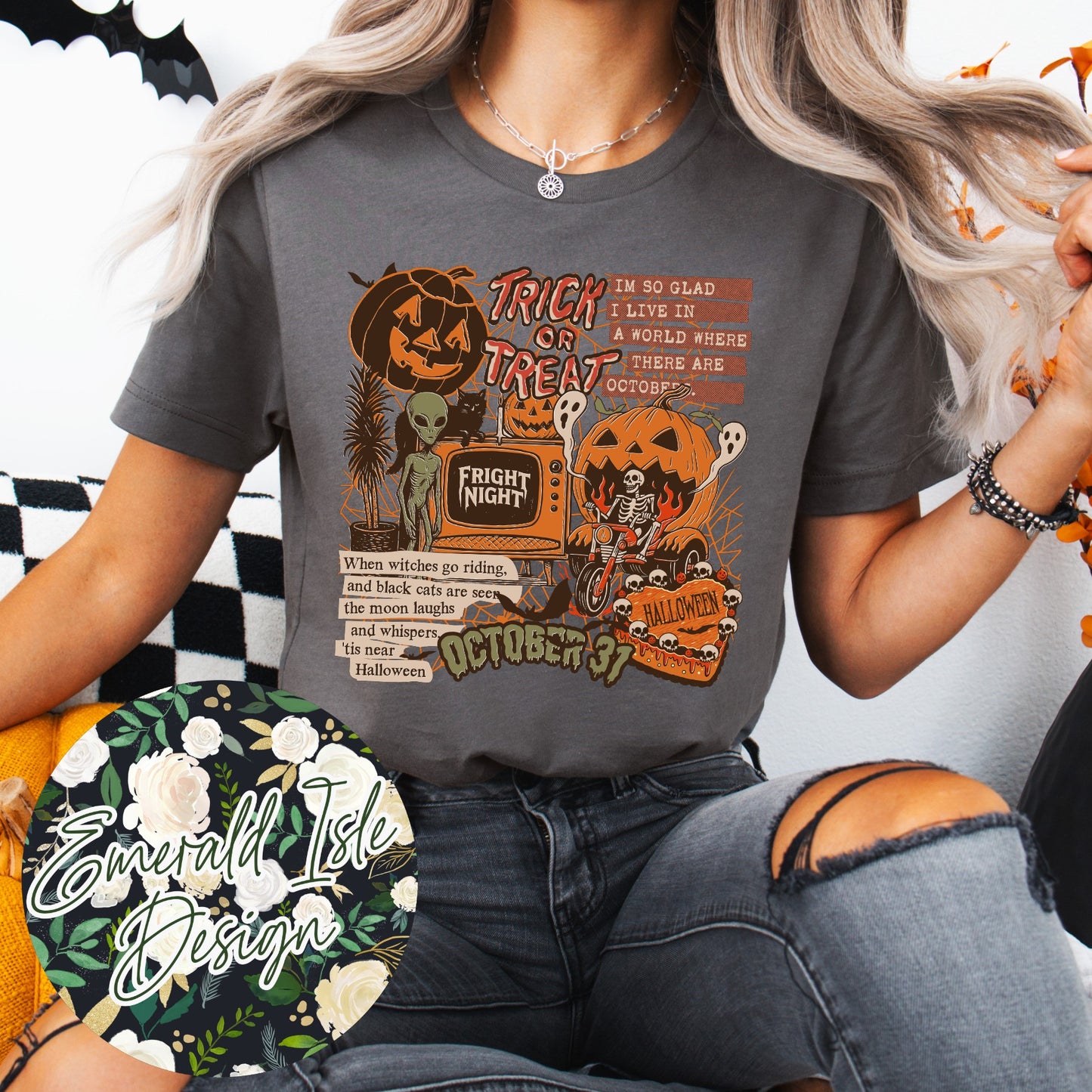 Vintage Halloween Collage Design